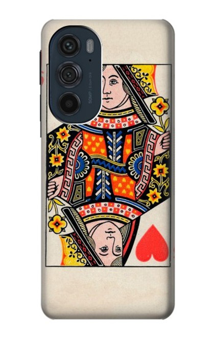 S3429 クイーンハートカード Queen Hearts Card Motorola Edge 30 Pro バックケース、フリップケース・カバー