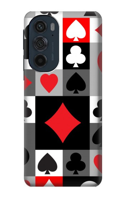 S3463 ポーカーカード Poker Card Suit Motorola Edge 30 Pro バックケース、フリップケース・カバー