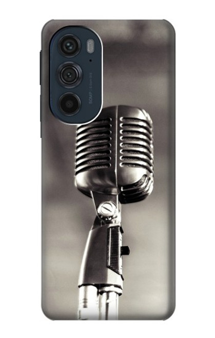 S3495 ヴィンテージのマイク Vintage Microphone Motorola Edge 30 Pro バックケース、フリップケース・カバー