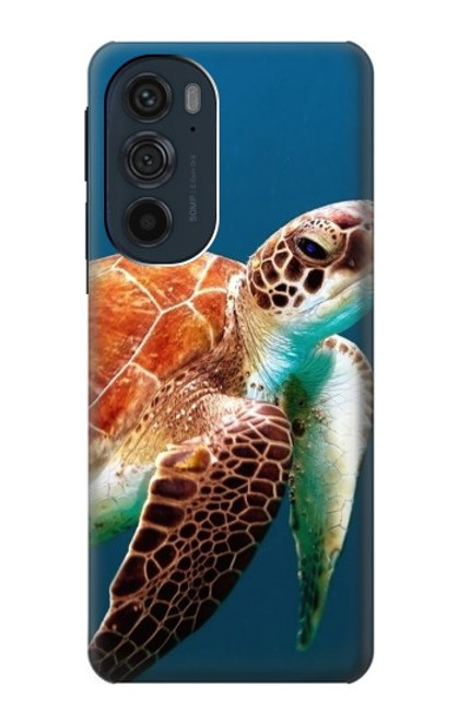 S3497 ウミガメ Green Sea Turtle Motorola Edge 30 Pro バックケース、フリップケース・カバー