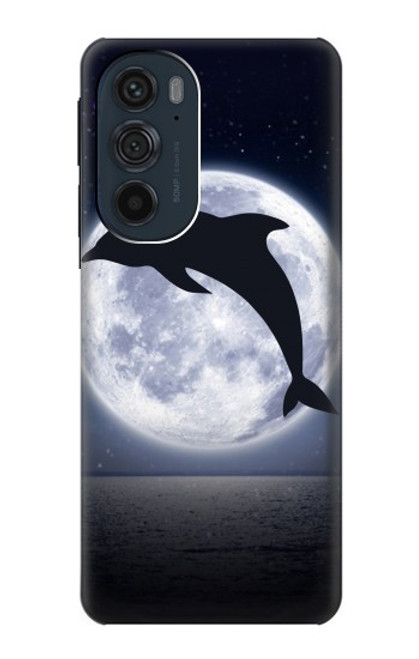 S3510 ドルフィン Dolphin Moon Night Motorola Edge 30 Pro バックケース、フリップケース・カバー