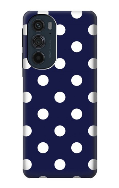 S3533 ブルーの水玉 Blue Polka Dot Motorola Edge 30 Pro バックケース、フリップケース・カバー