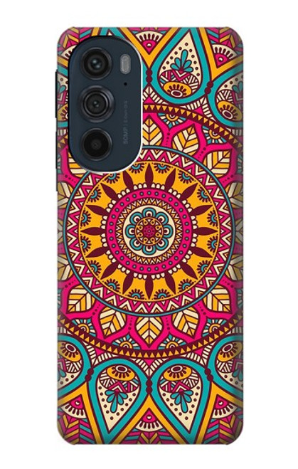 S3694 ヒッピーアートパターン Hippie Art Pattern Motorola Edge 30 Pro バックケース、フリップケース・カバー