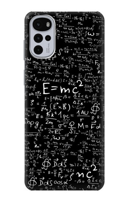 S2574 数学物理学黒板式 Mathematics Physics Blackboard Equation Motorola Moto G22 バックケース、フリップケース・カバー