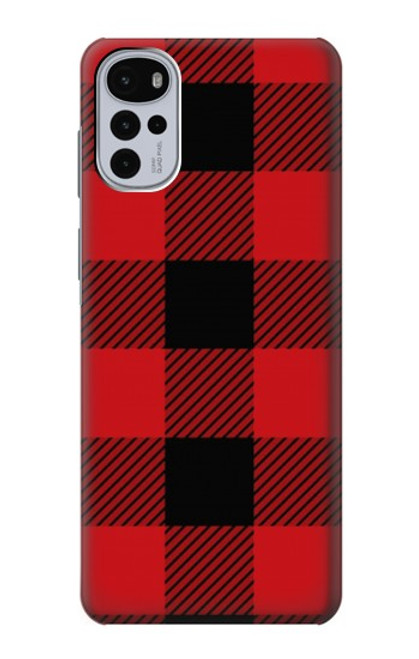 S2931 レッドバッファローチェック柄 Red Buffalo Check Pattern Motorola Moto G22 バックケース、フリップケース・カバー