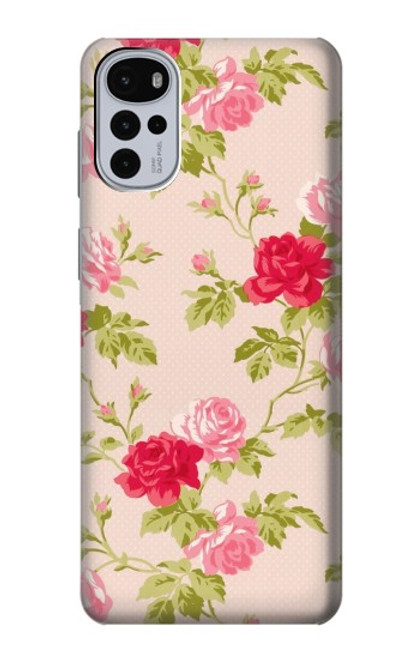 S3037 ローズコテージフローラ Pretty Rose Cottage Flora Motorola Moto G22 バックケース、フリップケース・カバー