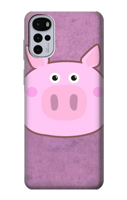 S3269 豚の漫画 Pig Cartoon Motorola Moto G22 バックケース、フリップケース・カバー