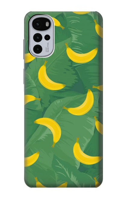 S3286 バナナの果物柄 Banana Fruit Pattern Motorola Moto G22 バックケース、フリップケース・カバー