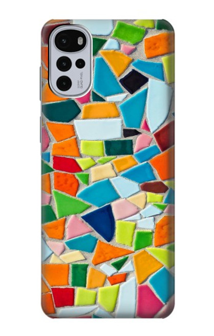 S3391 モザイクアートグラフィック Abstract Art Mosaic Tiles Graphic Motorola Moto G22 バックケース、フリップケース・カバー