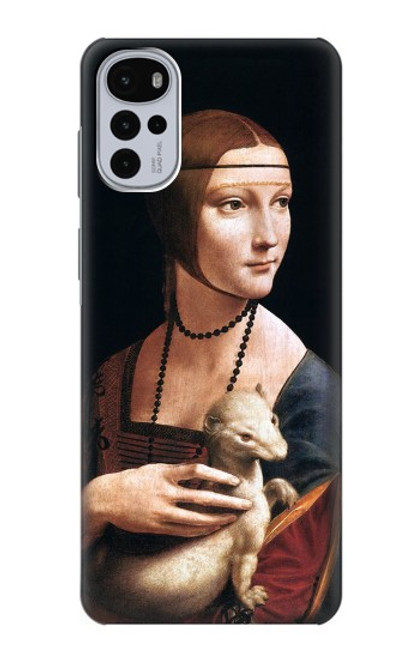 S3471 エルミン・レオナルド・ダ・ヴィンチ Lady Ermine Leonardo da Vinci Motorola Moto G22 バックケース、フリップケース・カバー