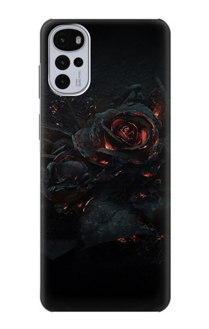 S3672 バーンドローズ Burned Rose Motorola Moto G22 バックケース、フリップケース・カバー