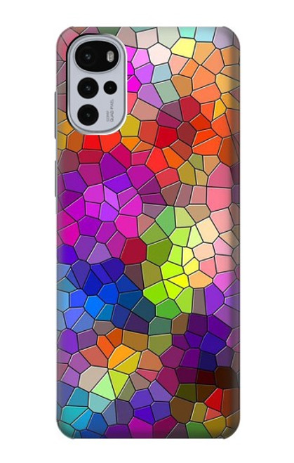 S3677 カラフルなレンガのモザイク Colorful Brick Mosaics Motorola Moto G22 バックケース、フリップケース・カバー