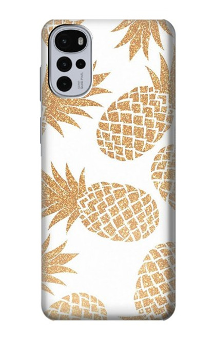 S3718 シームレスパイナップル Seamless Pineapple Motorola Moto G22 バックケース、フリップケース・カバー