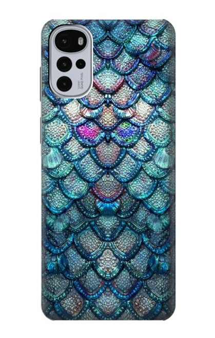 S3809 人魚の鱗 Mermaid Fish Scale Motorola Moto G22 バックケース、フリップケース・カバー