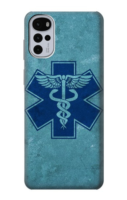 S3824 カドゥケウス医療シンボル Caduceus Medical Symbol Motorola Moto G22 バックケース、フリップケース・カバー