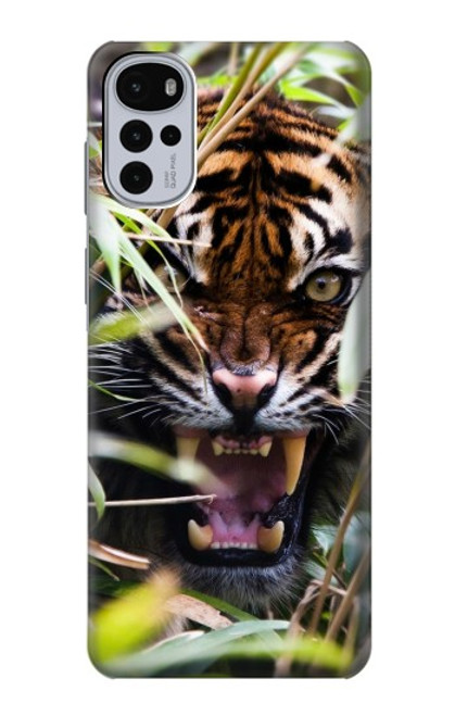 S3838 ベンガルトラの吠え Barking Bengal Tiger Motorola Moto G22 バックケース、フリップケース・カバー