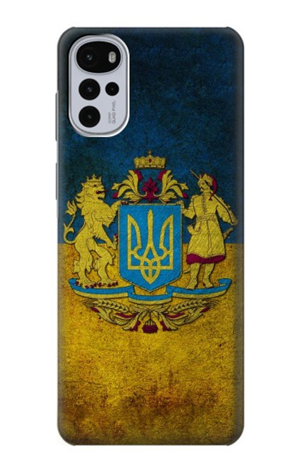 S3858 ウクライナ ヴィンテージ旗 Ukraine Vintage Flag Motorola Moto G22 バックケース、フリップケース・カバー