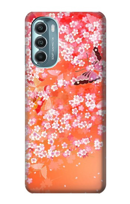 S2543 花柄の着物 Japanese Kimono Style Flower Pattern Motorola Moto G Stylus 5G (2022) バックケース、フリップケース・カバー