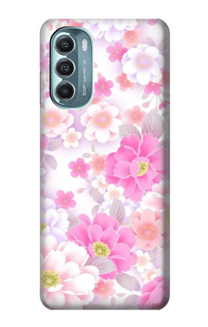 S3036 ピンクフラワーフローラ Pink Sweet Flower Flora Motorola Moto G Stylus 5G (2022) バックケース、フリップケース・カバー