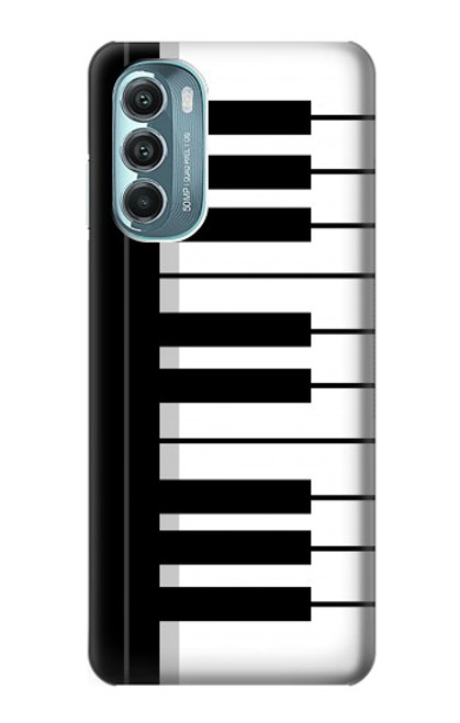 S3078 黒と白のピアノキーボード Black and White Piano Keyboard Motorola Moto G Stylus 5G (2022) バックケース、フリップケース・カバー