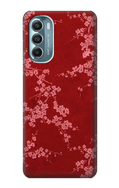 S3817 赤い花の桜のパターン Red Floral Cherry blossom Pattern Motorola Moto G Stylus 5G (2022) バックケース、フリップケース・カバー