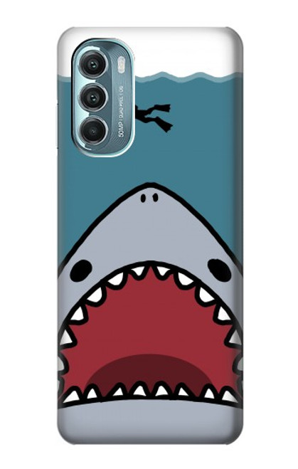 S3825 漫画のサメの海のダイビング Cartoon Shark Sea Diving Motorola Moto G Stylus 5G (2022) バックケース、フリップケース・カバー