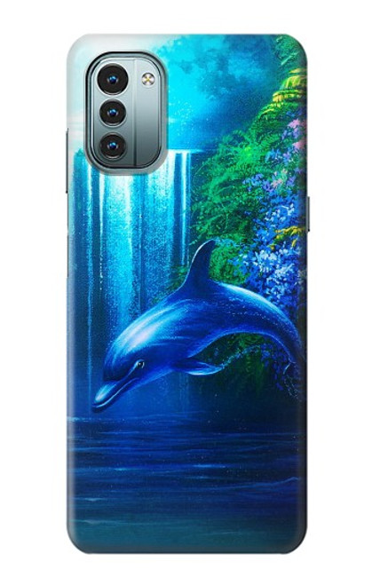 S0385 イルカ Dolphin Nokia G11, G21 バックケース、フリップケース・カバー