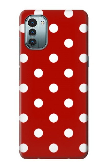 S2951 赤の水玉 Red Polka Dots Nokia G11, G21 バックケース、フリップケース・カバー