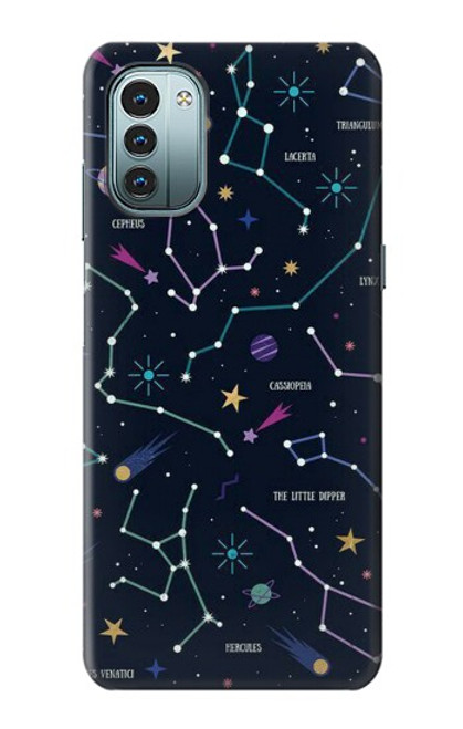S3220 スターマップ星座星座 Star Map Zodiac Constellations Nokia G11, G21 バックケース、フリップケース・カバー