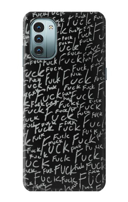 S3478 面白い言葉黒板 Funny Words Blackboard Nokia G11, G21 バックケース、フリップケース・カバー