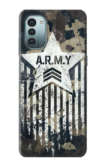 S3666 陸軍迷彩迷彩 Army Camo Camouflage Nokia G11, G21 バックケース、フリップケース・カバー