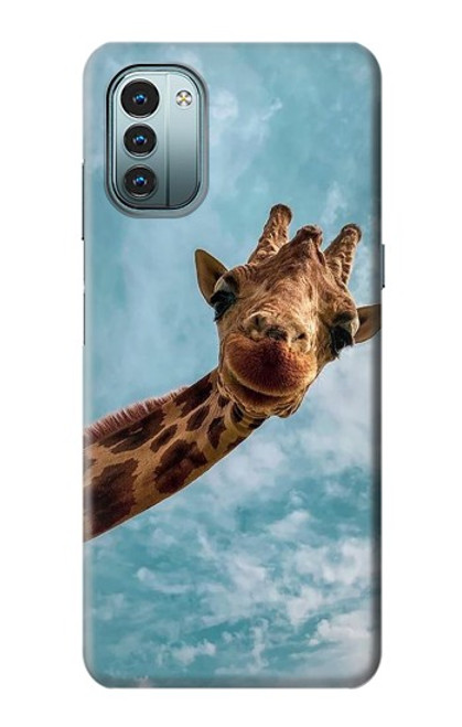 S3680 かわいいスマイルキリン Cute Smile Giraffe Nokia G11, G21 バックケース、フリップケース・カバー