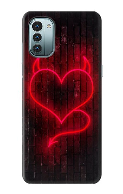 S3682 デビルハート Devil Heart Nokia G11, G21 バックケース、フリップケース・カバー