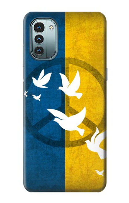 S3857 平和鳩 ウクライナの旗 Peace Dove Ukraine Flag Nokia G11, G21 バックケース、フリップケース・カバー