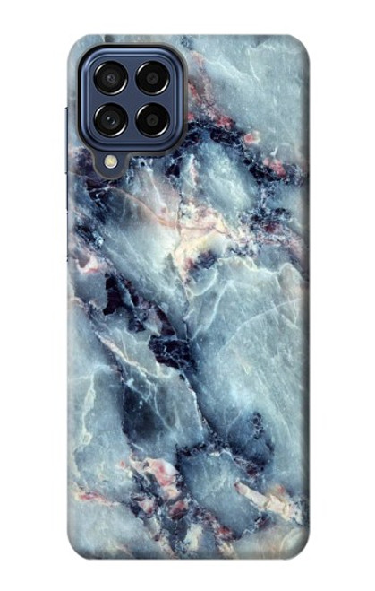 S2689 ブルーマーブルグラフィックプリント Blue Marble Texture Graphic Printed Samsung Galaxy M53 バックケース、フリップケース・カバー