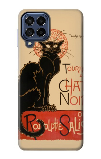 S2739 チャットノワール 黒猫 ヴィンテージ Chat Noir Black Cat Vintage Samsung Galaxy M53 バックケース、フリップケース・カバー