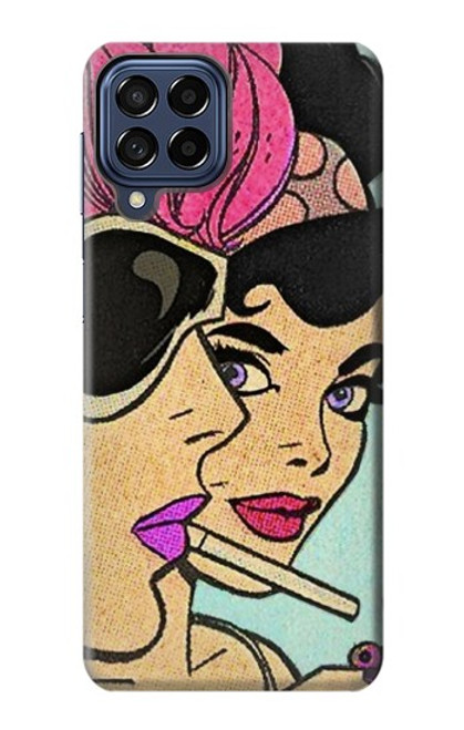 S3171 女の子のポップアート Girls Pop Art Samsung Galaxy M53 バックケース、フリップケース・カバー