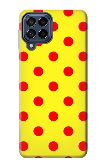 S3526 赤い水玉 Red Spot Polka Dot Samsung Galaxy M53 バックケース、フリップケース・カバー