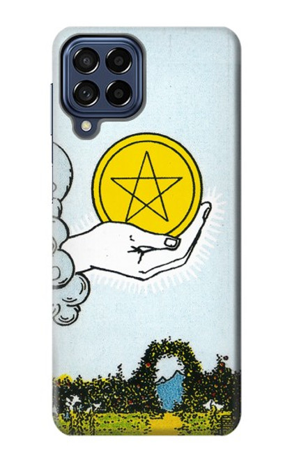 S3722 タロットカードペンタクルコインのエース Tarot Card Ace of Pentacles Coins Samsung Galaxy M53 バックケース、フリップケース・カバー