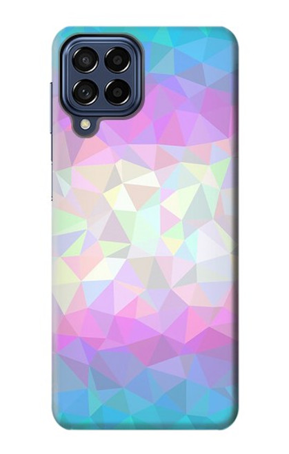 S3747 トランスフラッグポリゴン Trans Flag Polygon Samsung Galaxy M53 バックケース、フリップケース・カバー