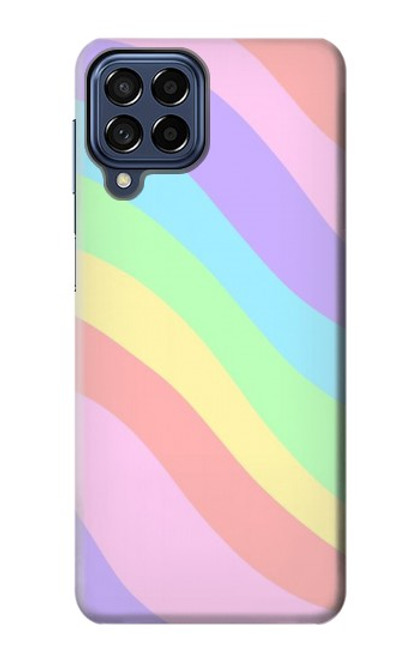 S3810 パステルユニコーンサマー波 Pastel Unicorn Summer Wave Samsung Galaxy M53 バックケース、フリップケース・カバー