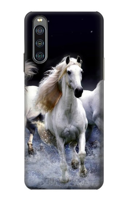 S0246 白馬 White Horse Sony Xperia 10 IV バックケース、フリップケース・カバー