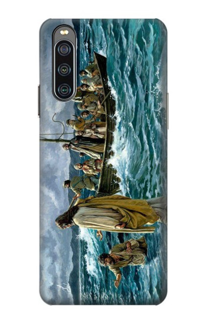 S1722 海の上を歩くイエス Jesus Walk on The Sea Sony Xperia 10 IV バックケース、フリップケース・カバー