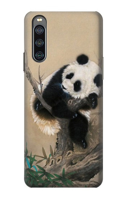 S2210 パンダふわふわアートの絵画 Panda Fluffy Art Painting Sony Xperia 10 IV バックケース、フリップケース・カバー