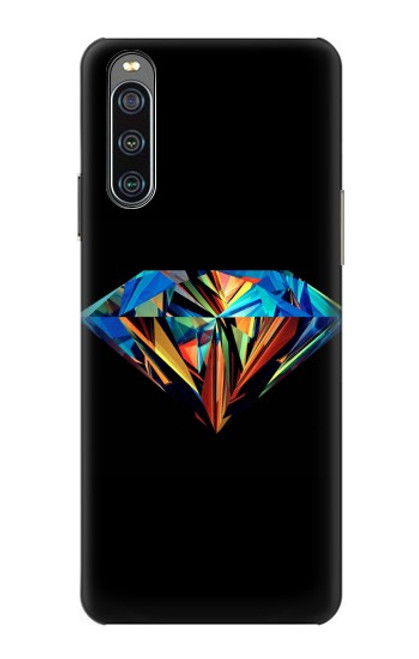 S3842 抽象的な カラフルな ダイヤモンド Abstract Colorful Diamond Sony Xperia 10 IV バックケース、フリップケース・カバー