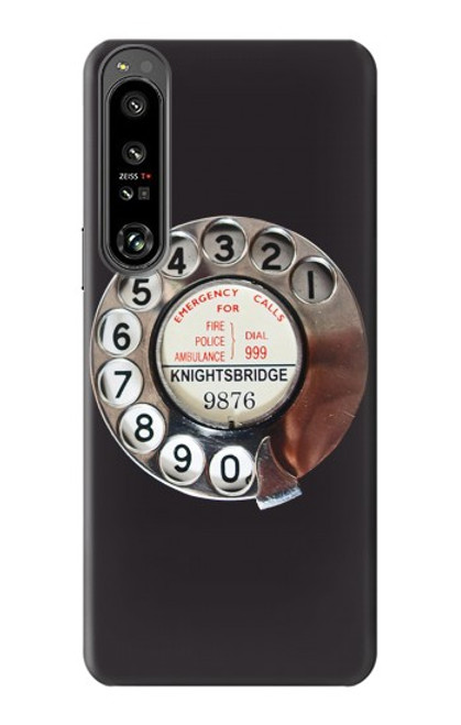 S0059 レトロなダイヤル式の電話ダイヤル Retro Rotary Phone Dial On Sony Xperia 1 IV バックケース、フリップケース・カバー