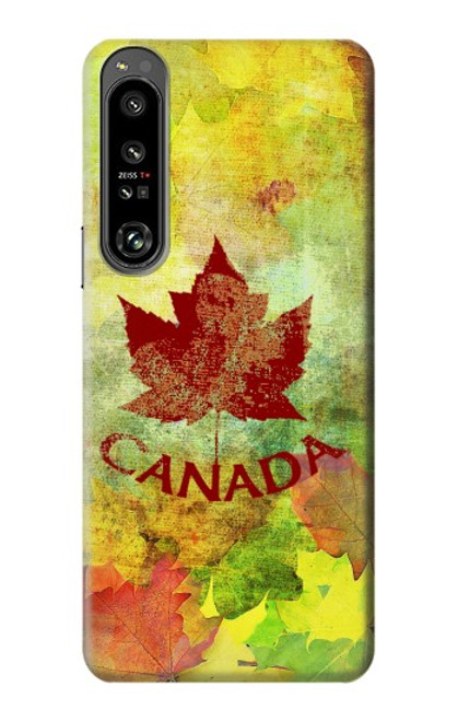 S2523 カナダ秋のメープルリーフ Canada Autumn Maple Leaf Sony Xperia 1 IV バックケース、フリップケース・カバー