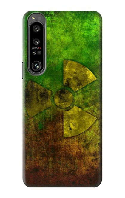 S3202 ハザードシンボル Radioactive Nuclear Hazard Symbol Sony Xperia 1 IV バックケース、フリップケース・カバー