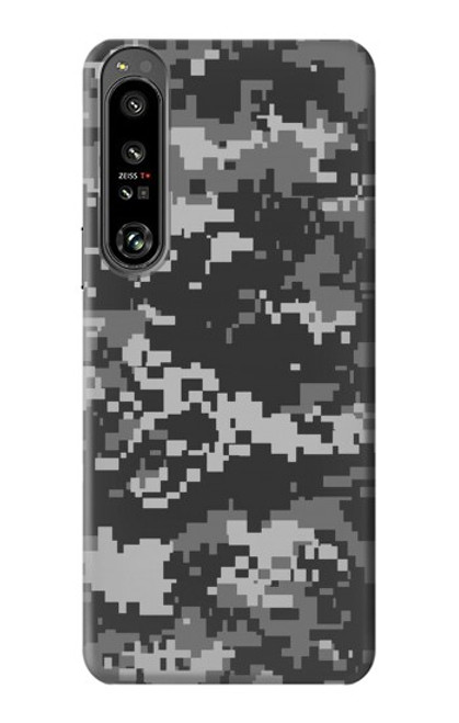 S3293 アーバンブラックカモ迷彩 Urban Black Camo Camouflage Sony Xperia 1 IV バックケース、フリップケース・カバー