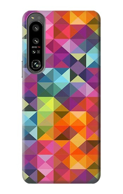 S3477 抽象的なダイヤモンドパターン Abstract Diamond Pattern Sony Xperia 1 IV バックケース、フリップケース・カバー